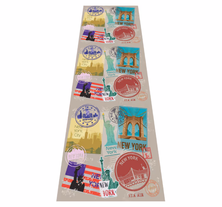 Vinyylimatto makuuhuoneeseen vanha nyc-kollaasi - Tenstickers