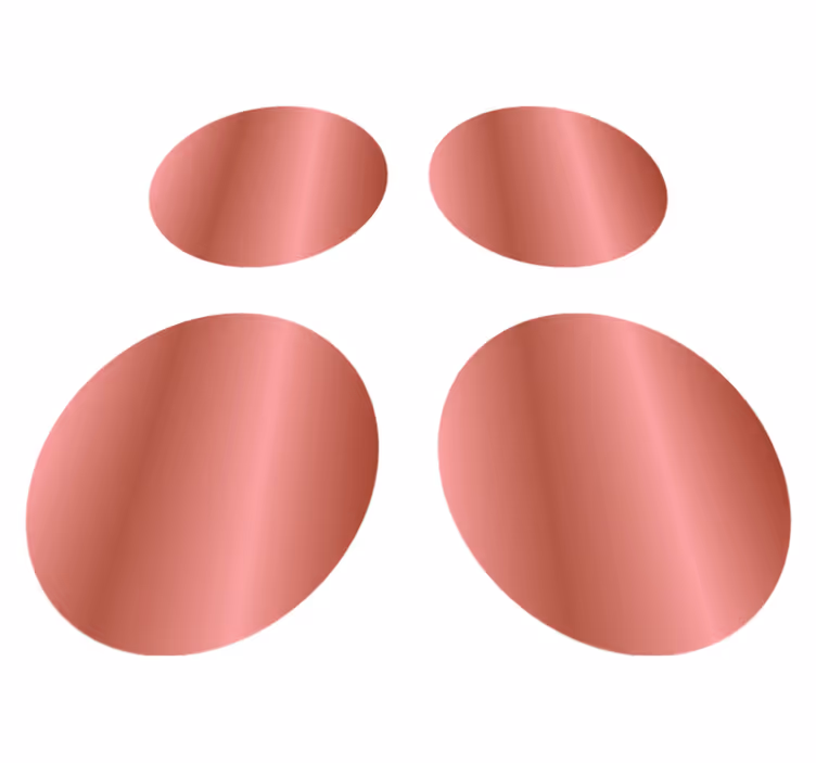 Geometrinen vinyylimatto vaaleanpunakultaisilla pilkuilla - Tenstickers