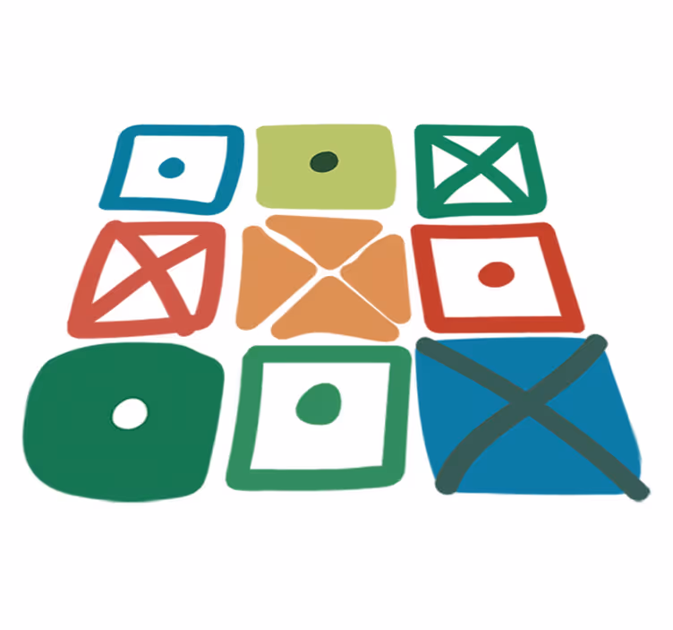 Eri neliöiden kuviointi geometrinen vinyylimatto - Tenstickers