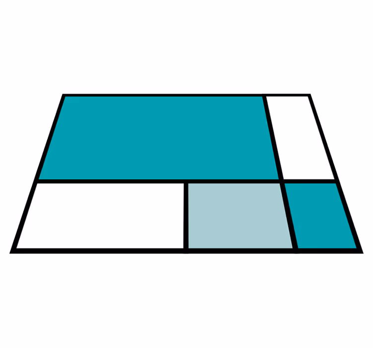 Vihreät neliöväri-lohkot geometrinen vinyylimatto - Tenstickers