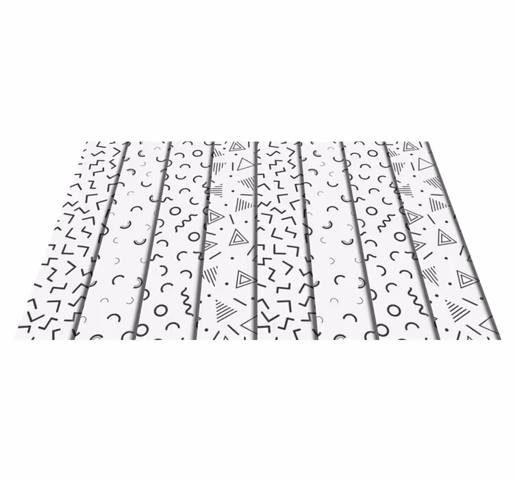 Retrogeometrisetmuodotgeometrinenvinyylimatto - Tenstickers
