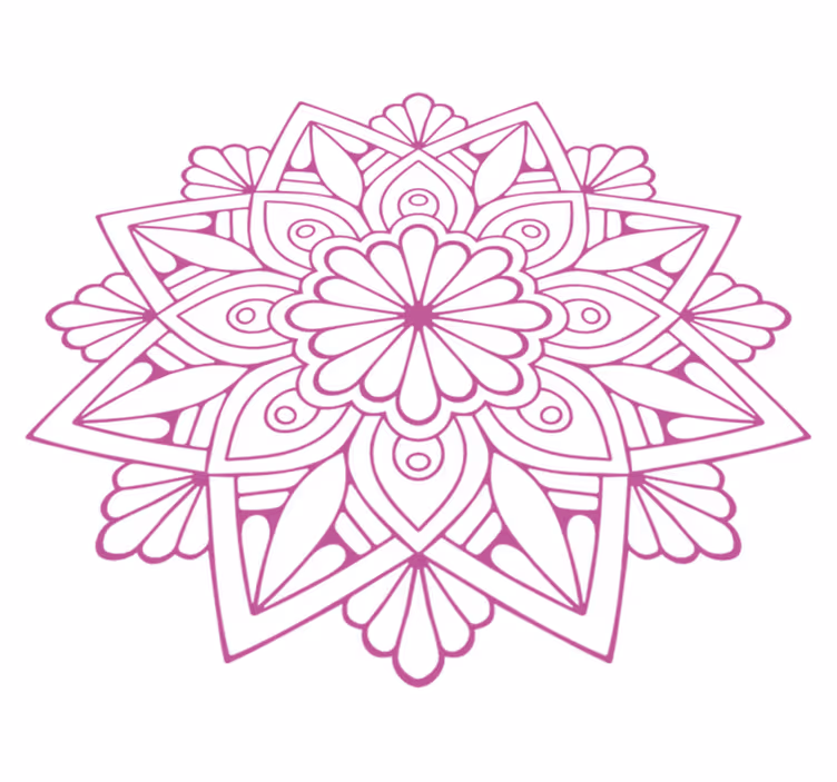 Yksityiskohtainen kasvi-elementti geometrinen vinyylimatto - Tenstickers