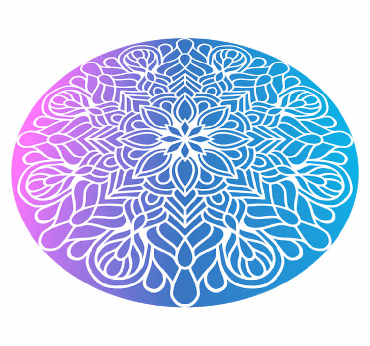 Elävä pyöreä kuvio geometrinen vinyylimatto - Tenstickers