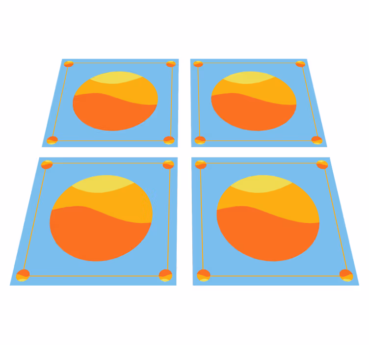 Värikkäät geometriset ympyrät - Tenstickers