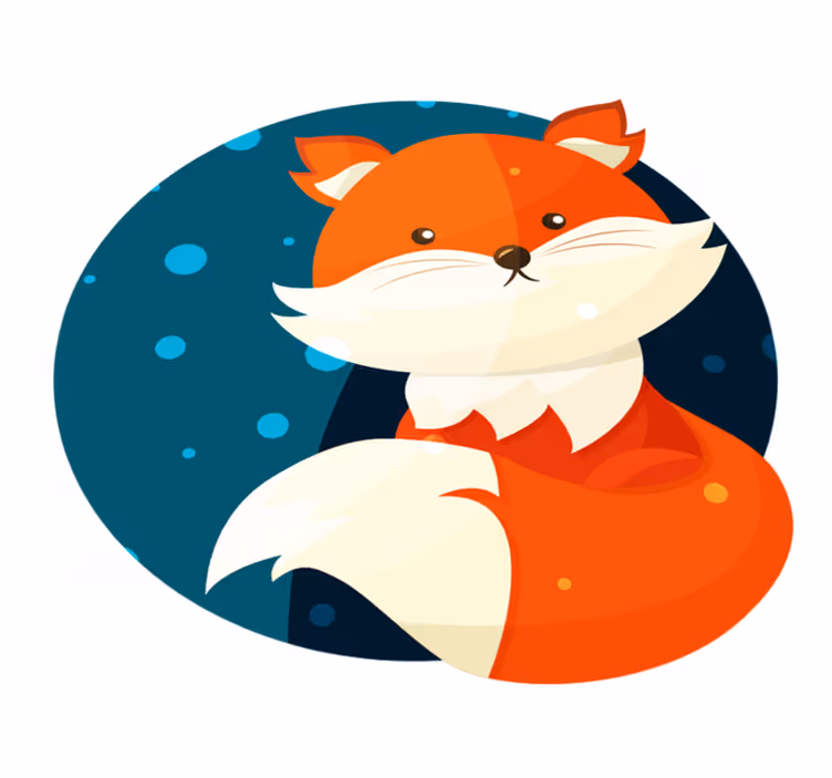 Söpö foxi lastenhuone vinyylimatto - Tenstickers