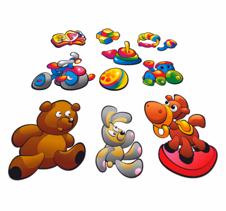 Lastenhuone vinyylimatto leikkikalustarrat - Tenstickers