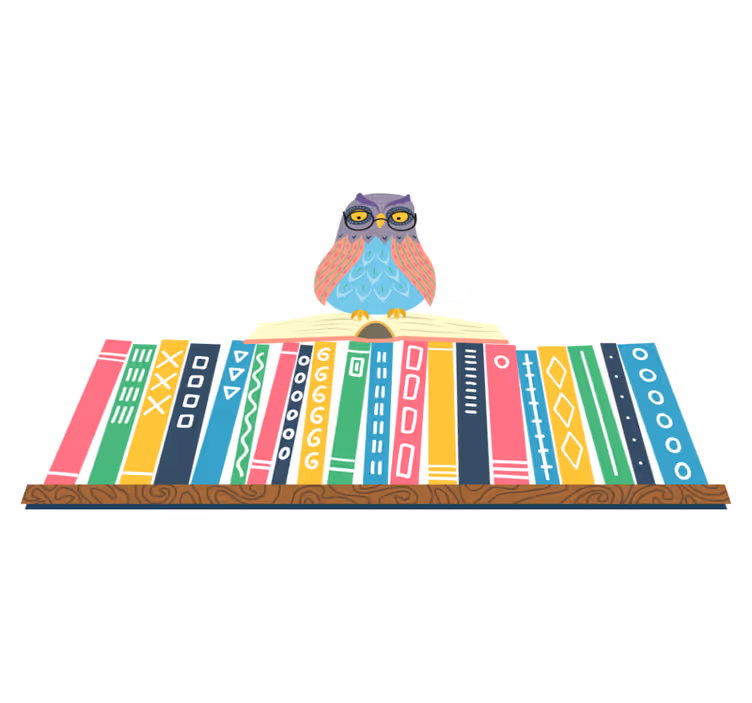 Vinyylimatto makuuhuoneeseen sarjakuvahaukka laseilla - Tenstickers