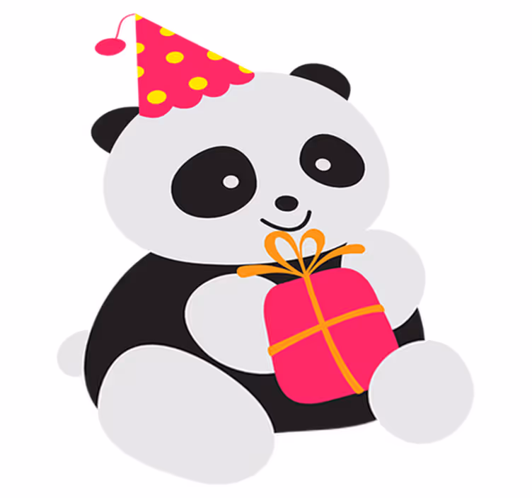 Lastenhuone vinyylimatto vauva-panda lahjan kanssa - Tenstickers