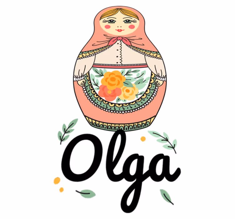 Matrioska nimellä lastenhuone vinyylimatto - Tenstickers