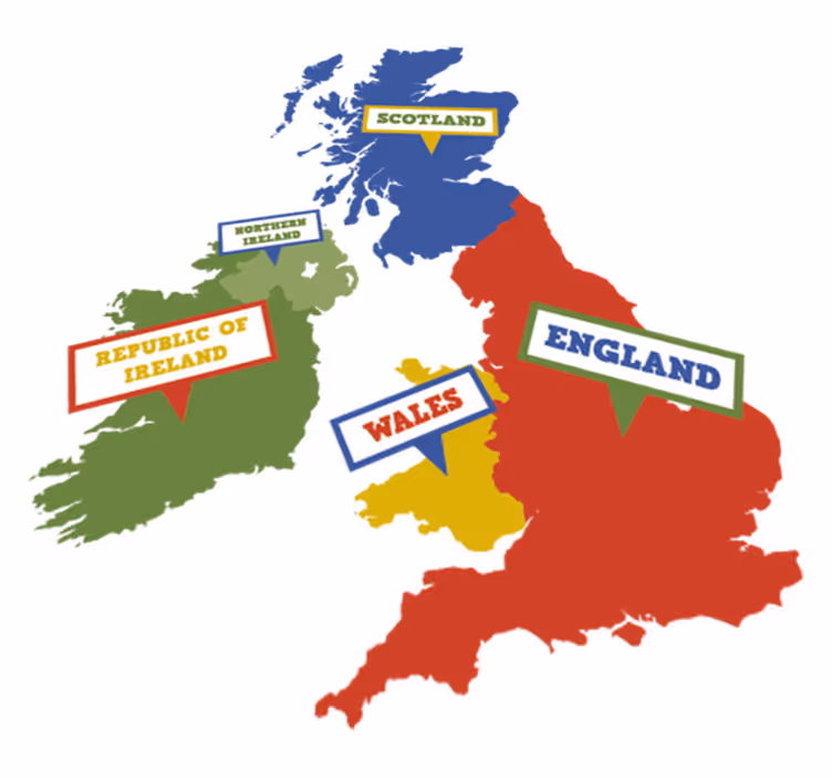 Värikäs iso-britannia vinyylimatto - Tenstickers