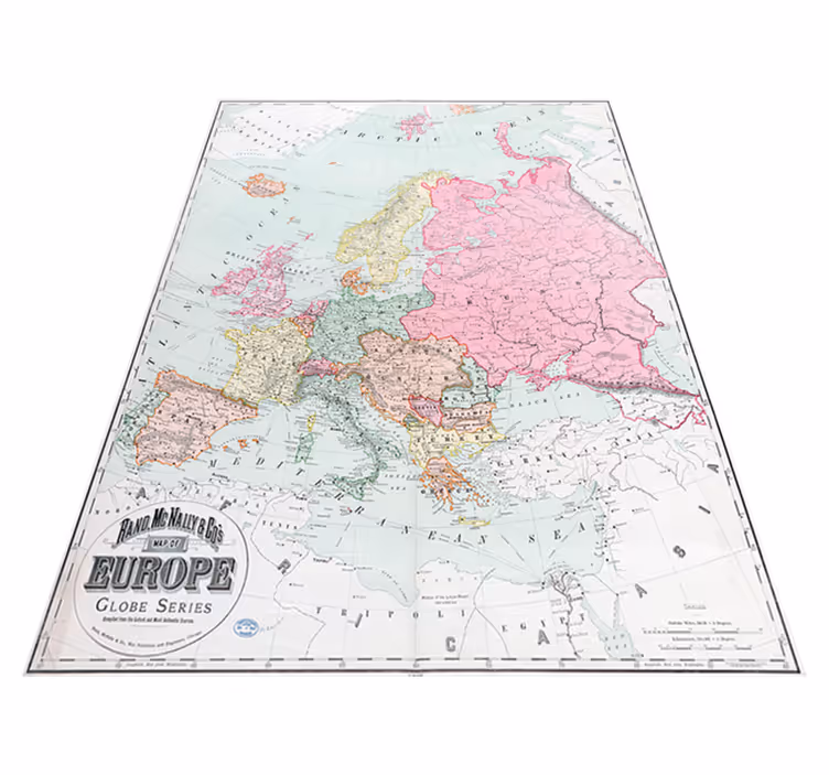 Euroopan kartta 1900 vinyylimatto - Tenstickers