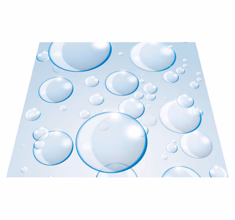 Kylpyhuoneen vinyylimatto pallomaisilla kuplilla - Tenstickers
