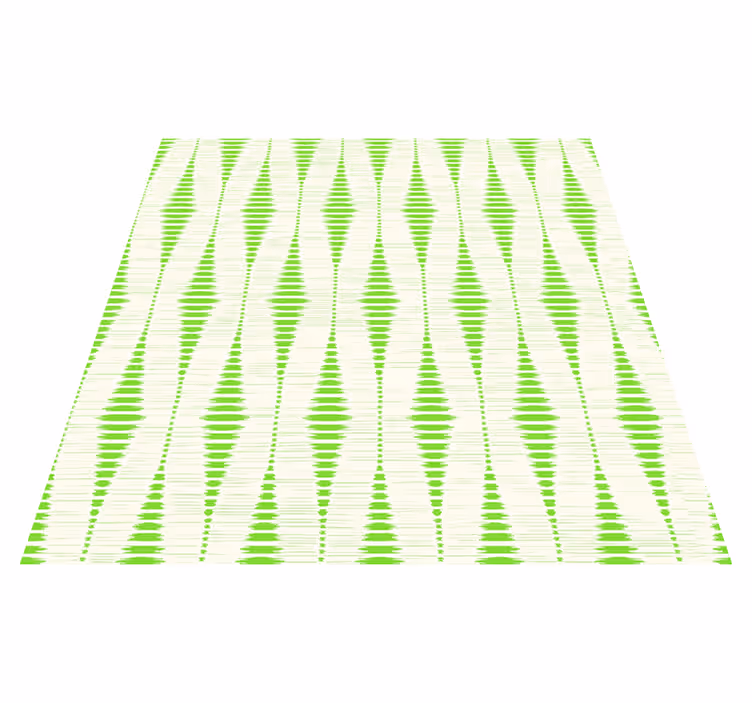 Vihreä rabaul ikat geometrinen vinyylimatto - Tenstickers