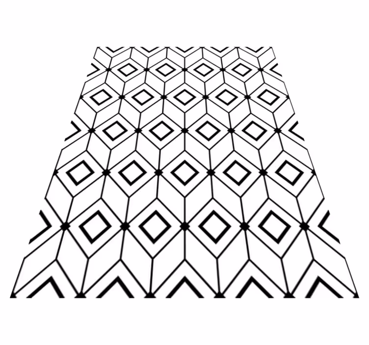 Modernit timanttigeometria vinyylimatto - Tenstickers