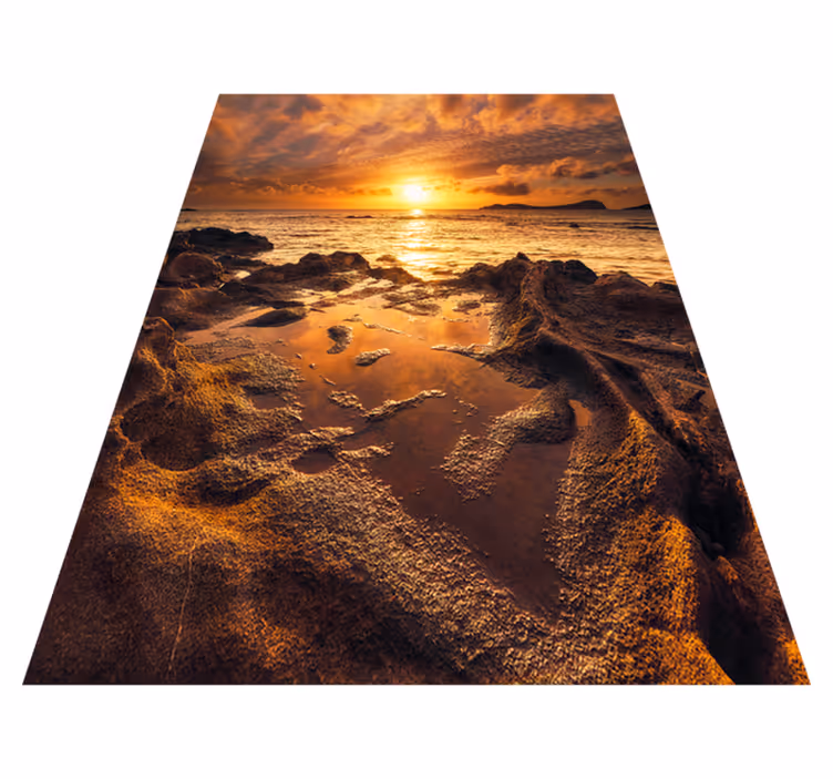 Kylpyhuoneen vinyylimattopilvinen auringonlaskumaisema - Tenstickers