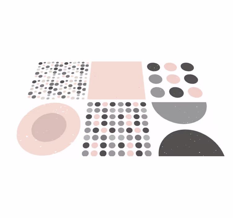 Skandinaavinen rebekka-laatta kylpyhuoneen vinyylimatto - Tenstickers