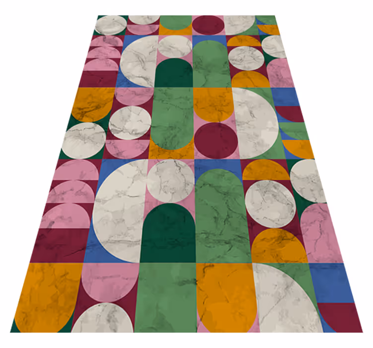 Geometriset tekstuurimuodot kylpyhuoneen vinyylimatto - Tenstickers