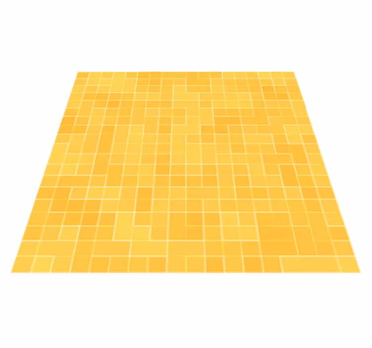 Kultainen mosaiikkikuosi keittiön vinyylimatto - Tenstickers