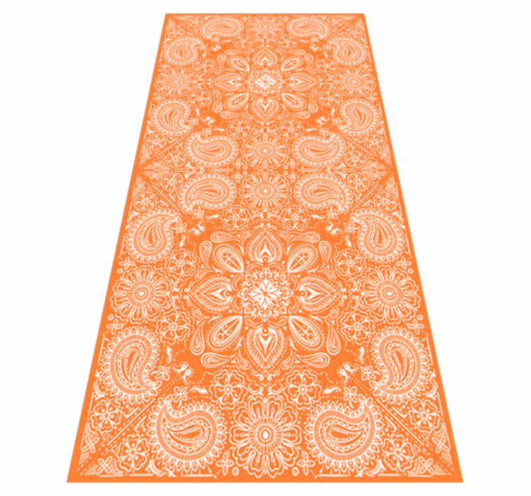 Paisley-laattakuviovinyylimatto - Tenstickers
