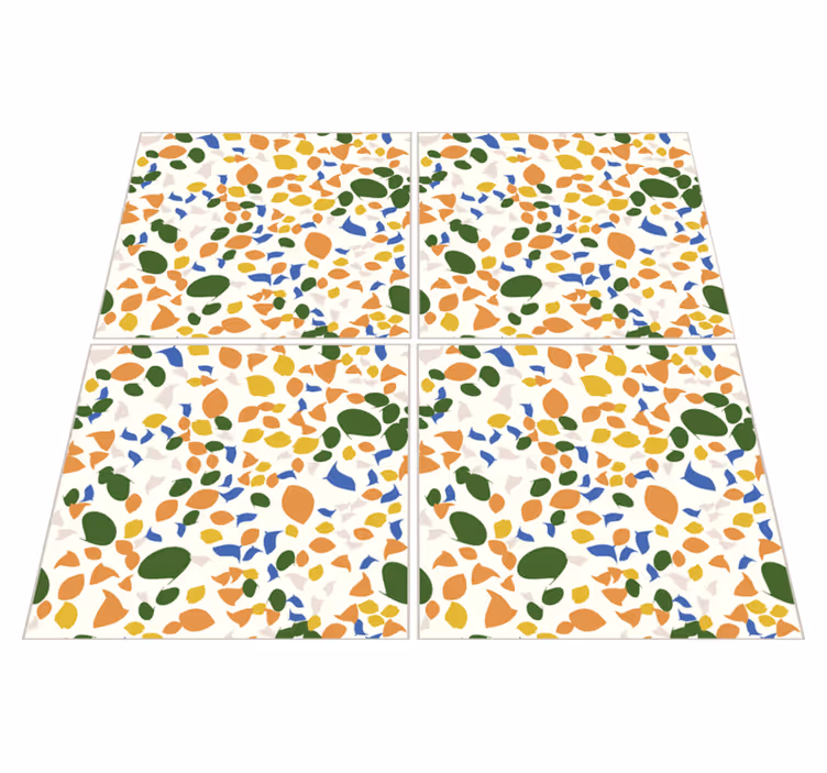 Piastrelle terrazzo keittiön vinyylimatto - Tenstickers