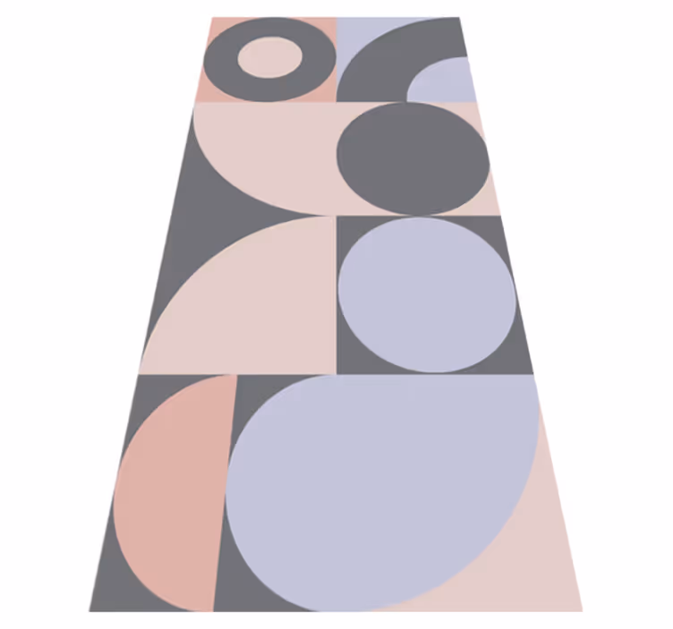 Geometriset ympyräkuviot keittiön vinyylimatto - Tenstickers