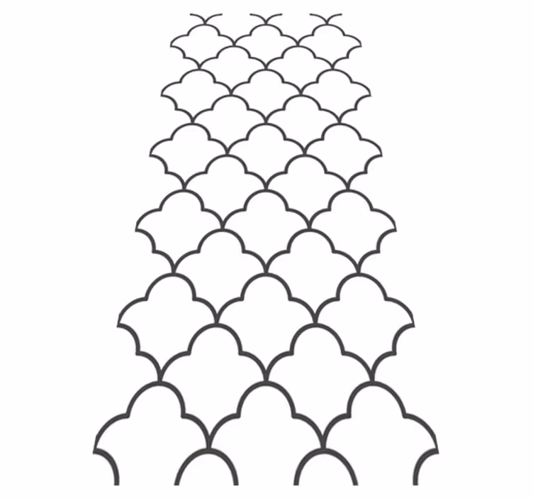 Geometrinen marokkolaistyylinen keittiön vinyylimatto - Tenstickers
