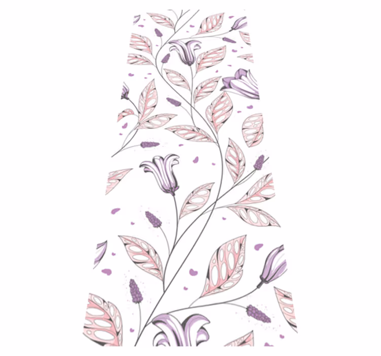 Vinyylimatto makuuhuoneeseen purppura elegantit tulppaanit - Tenstickers