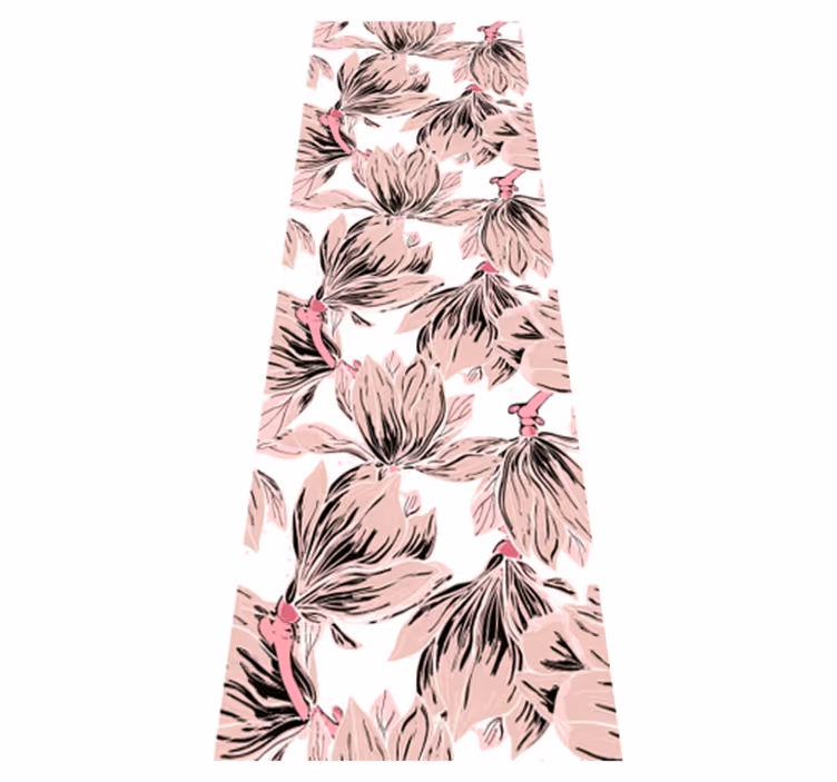 Vinyylimatto makuuhuoneeseen magnoliasomisteella - Tenstickers