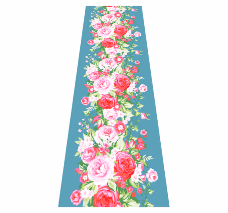 Vinyylimatto makuuhuoneeseen turkoosi shabby chic -kuvio - Tenstickers