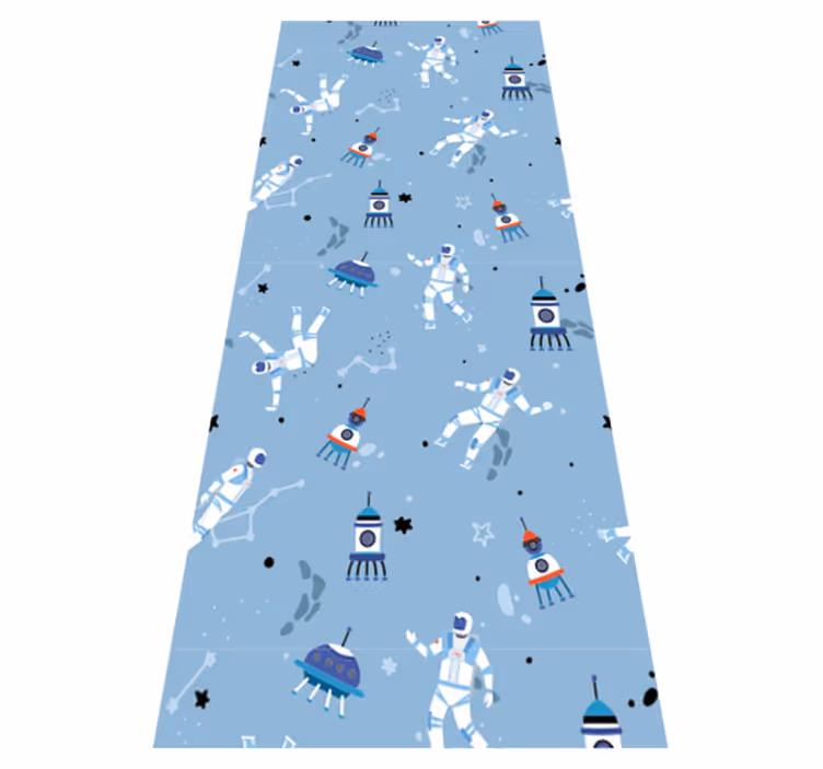 Vinyylimatto makuuhuoneeseen avaruusaiheisilla kuvilla - Tenstickers