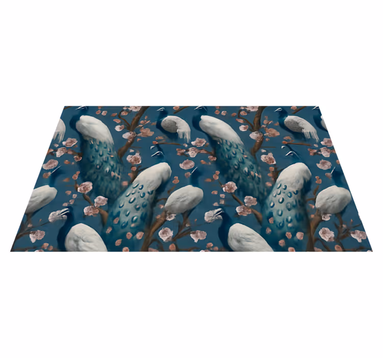 Vinyylimatto makuuhuoneeseen elegantit kauniit riikinkukot - Tenstickers