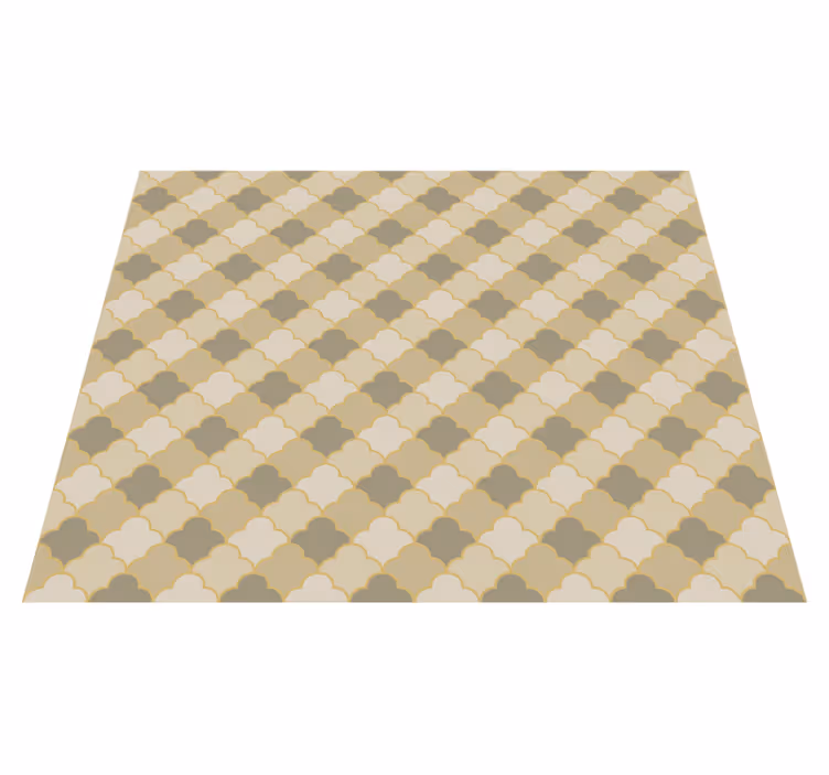 Vinyylimatto makuuhuoneeseen beige art deco -kuvioilla - Tenstickers