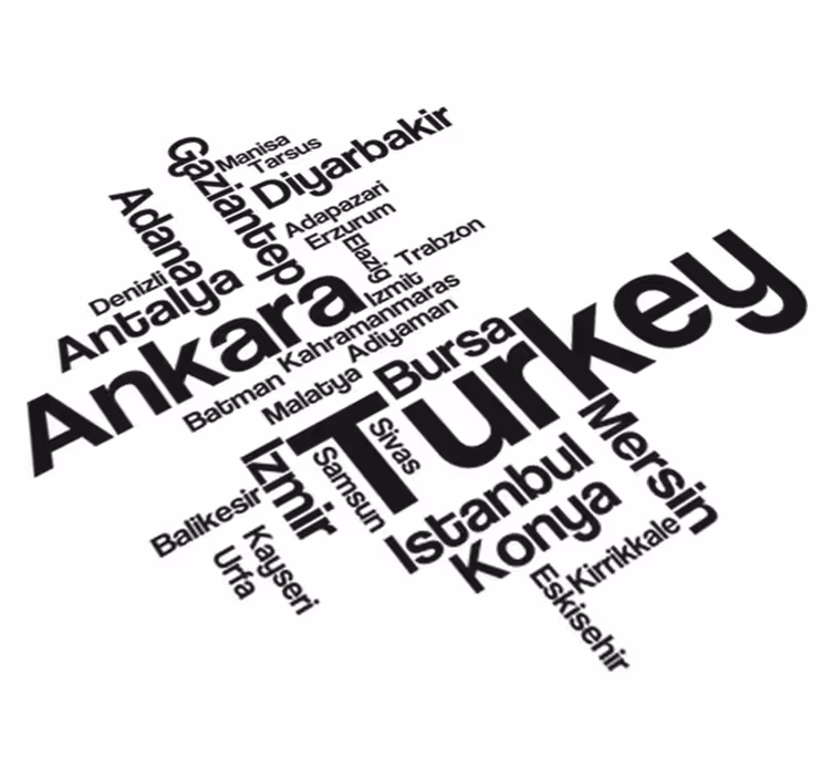 Vinyylimatto makuuhuoneeseen turkki-tekstiillä - Tenstickers