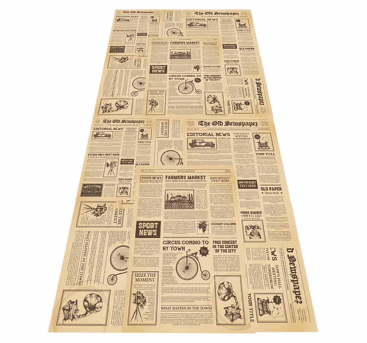 Vintagetyylinen amerikkalainen sanomalehtimatto - Tenstickers