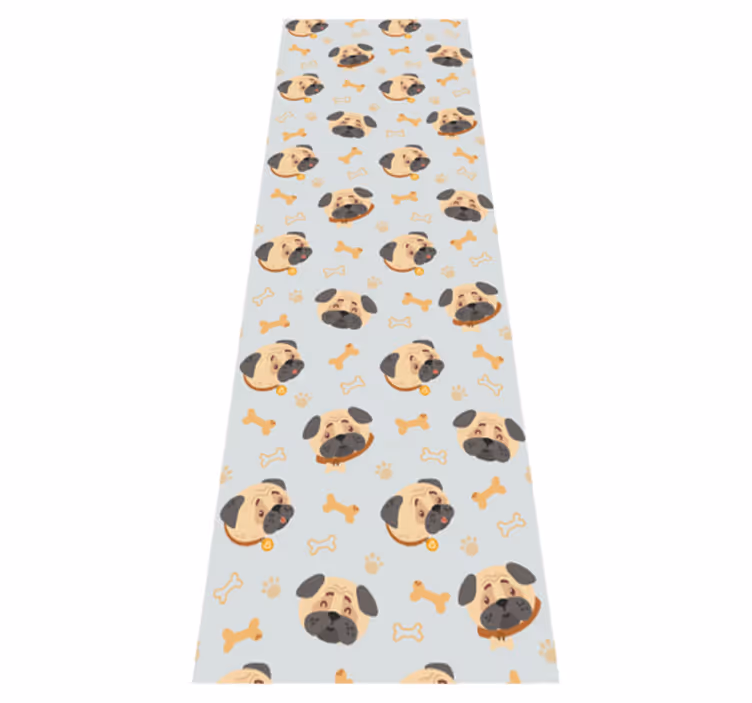 Vinyylimatto makuuhuoneeseen bulldogpentukuviolla - Tenstickers
