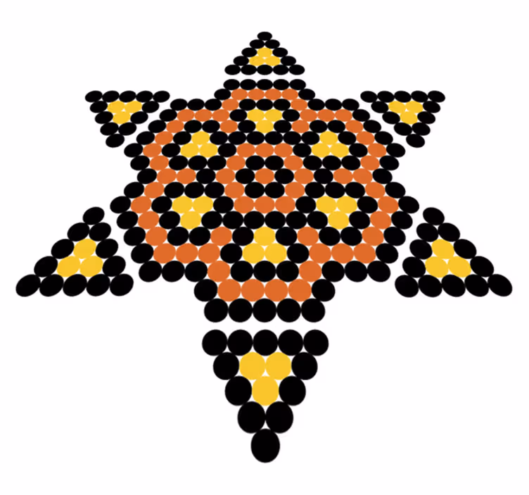 Vinyylimatto makuuhuoneeseen aurinko huichol - Tenstickers