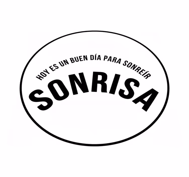 Sonrisa vinyylimatto makuuhuoneen rauhoittavaan tunnelmaan - Tenstickers