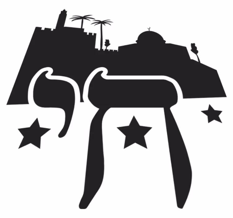 Chai symbol vinyylimatto makuuhuoneeseen - Tenstickers