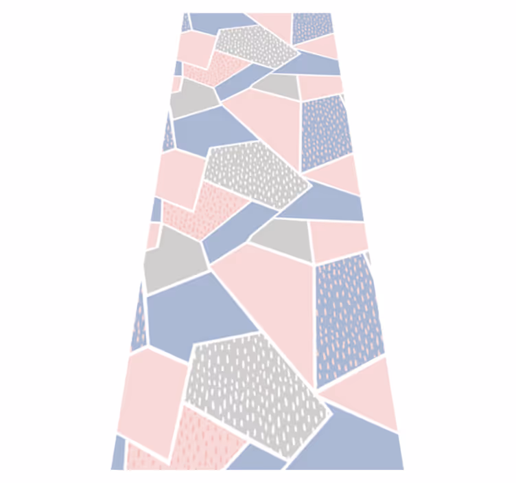 Skandinavia geometriset pehmeät pastellit vinyylimatto - Tenstickers