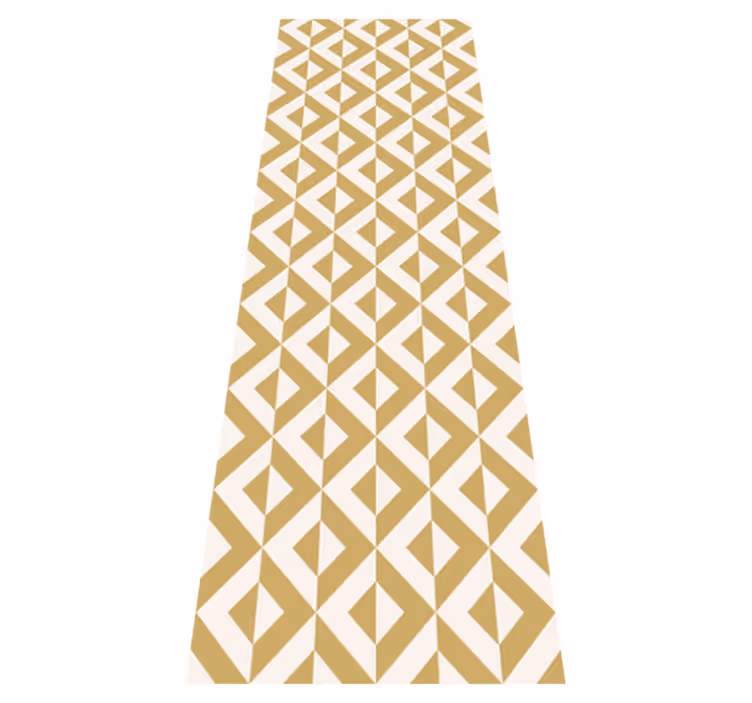 Skandinavia geometrinen sinappi vinyylimatto - Tenstickers