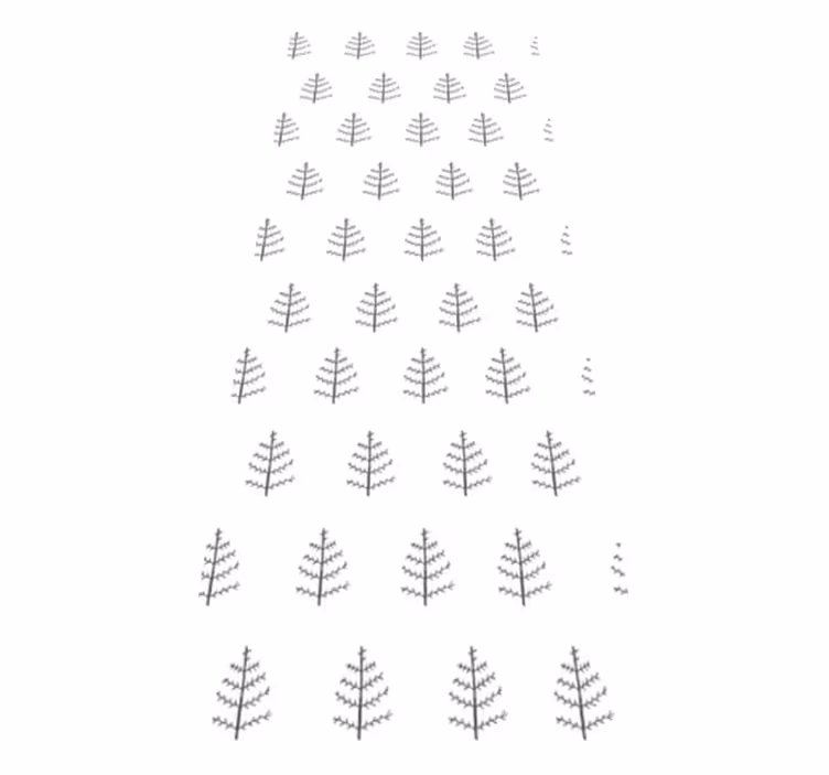 Skandinavia vinyylimatto harmaat minimalistiset puukuvat - Tenstickers