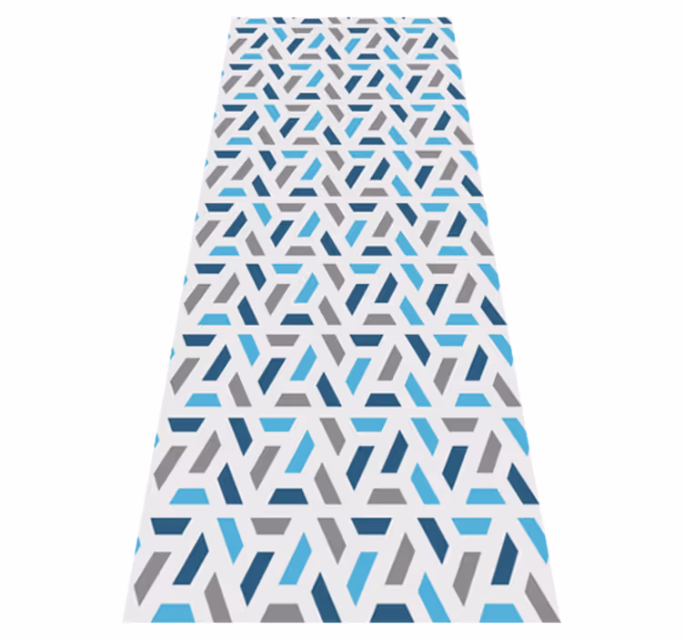 Skandinavia vinyylimatto sinivihreä geometrinen kuvio - Tenstickers