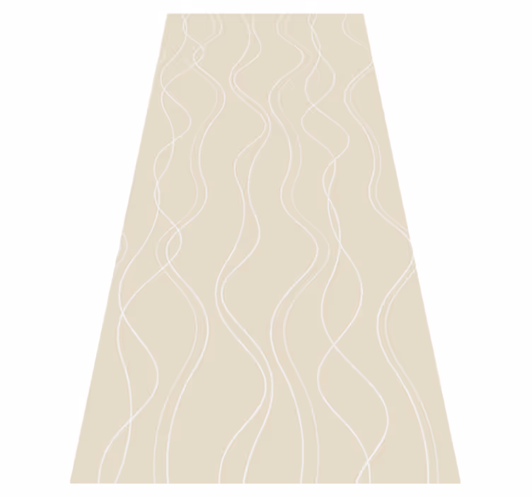 Skandinavia valkoinen ja beige taidekuvio vinyylimatto - Tenstickers