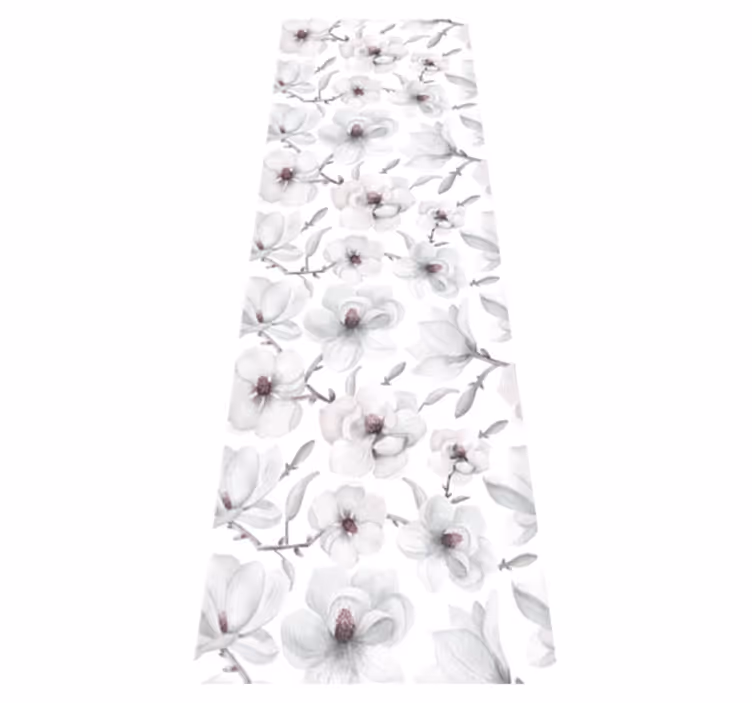 Elegantti oksa magnolian kukalla vinyylimatto - Tenstickers