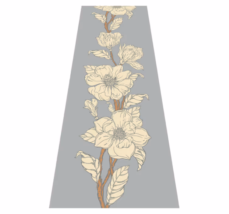 Uuden nostalgian magnolia vinyylimatto luonnosta - Tenstickers