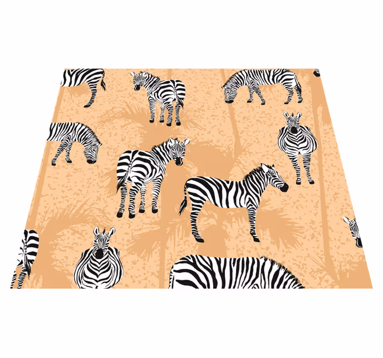Zebraelainvinyylimatto kylpyhuoneeseen - Tenstickers