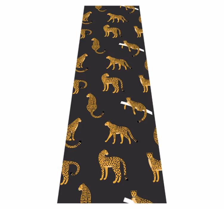 Leopardit tummalla taustalla vinyylimatto - Tenstickers