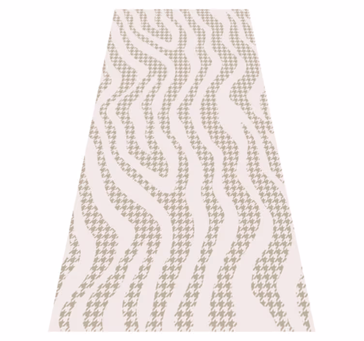 Beige epäsäännöllinen seepra-kuvio vinyylimatto - Tenstickers