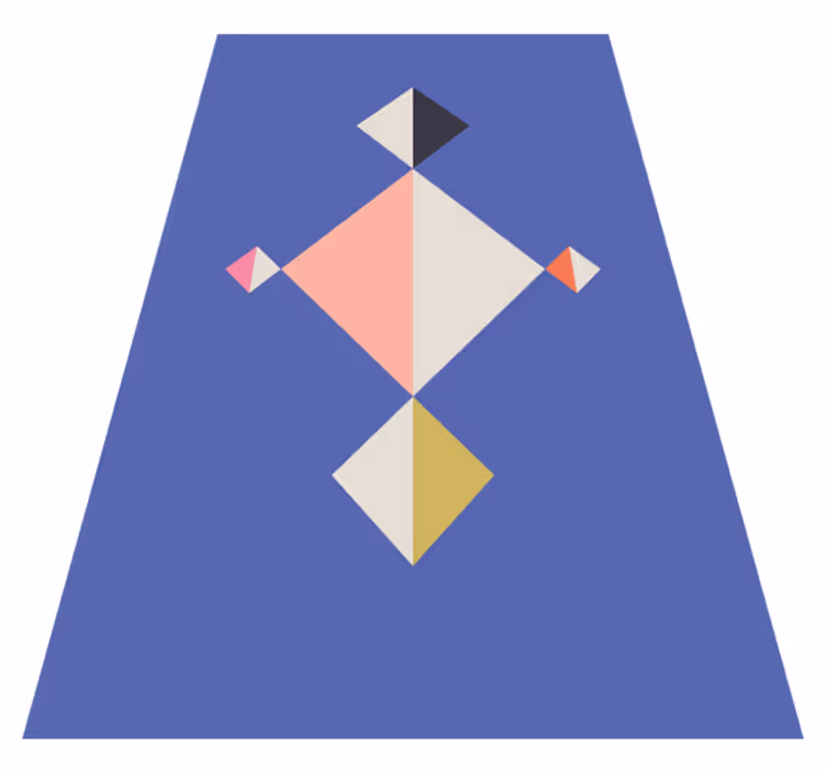 Moderni vinyylimatto geometrinen kuvio taide - Tenstickers