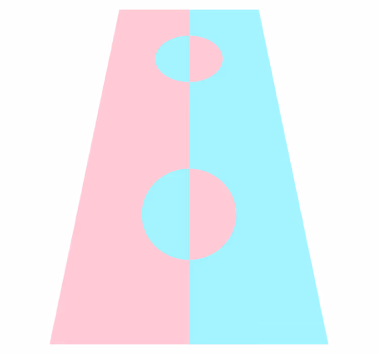 Moderni vinyylimatto geometristä pyöreää väriestettä - Tenstickers